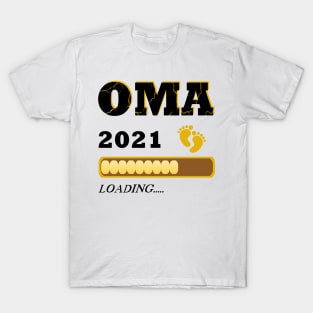 Oma 2021 loading Großmutter Enkelkind T-Shirt